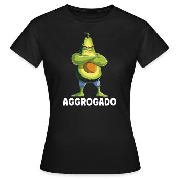 Avocat Aggrocado Vegan Food Végétarien Biologique - T-shirt Femme - noir - Devant - AI Model Female 172 dark (172cm)