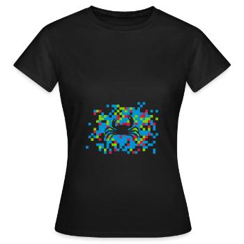 mer de crabe plage de l'océan - T-shirt Femme - noir - Devant - AI Model Female 172 dark (172cm)
