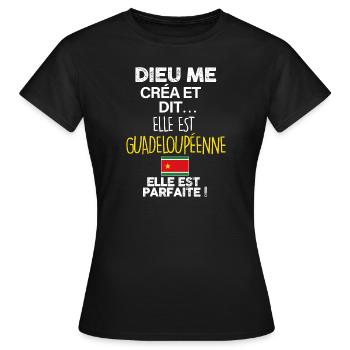 guadeloupéenne Parfaite - T-shirt Femme - noir - Devant - AI Model Female 172 dark (172cm)