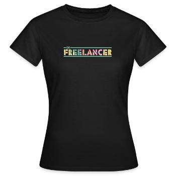 Freelancer Painter - Women's T-Shirt - black - Front - AI Model Female 172 dark (172cm)