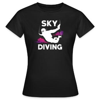 Skydiving skydiving - Women's T-Shirt - black - Front - AI Model Female 172 dark (172cm)