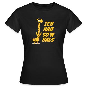 J’ai un cou de girafe drôle - T-shirt Femme - noir - Devant - AI Model Female 172 dark (172cm)