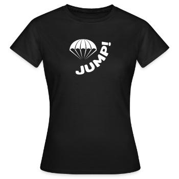 Saut - Parachutiste, Bundeswehr, Armée - T-shirt Femme - noir - Devant - AI Model Female 172 dark (172cm)