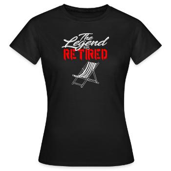 La légende a pris sa retraite - retraité, retraité, retraite - T-shirt Femme - noir - Devant - AI Model Female 172 dark (172cm)