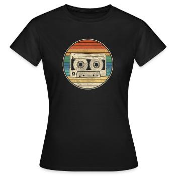 Cassette Retro cassette - Women's T-Shirt - black - Front - AI Model Female 172 dark (172cm)