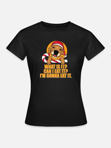 Weihnachtshund Weihnachten Hunde Geschenk - Frauen T-Shirt - Schwarz