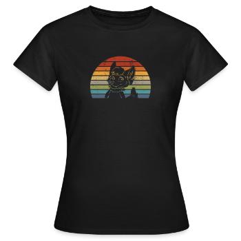 Retro Furry Fox Furry Fandom Fursuit Furries - Women's T-Shirt - black - Front - AI Model Female 172 dark (172cm)