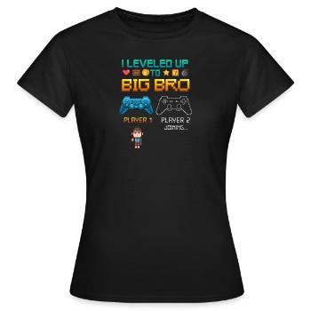 Big Brother Little Brother Offspring Pregnant - Women's T-Shirt - black - Front - AI Model Female 172 dark (172cm)