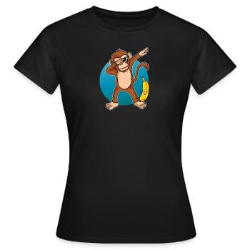 Cadeau anniversaire cadeau cadeau banane - T-shirt Femme - noir - Devant - AI Model Female 172 dark (172cm)