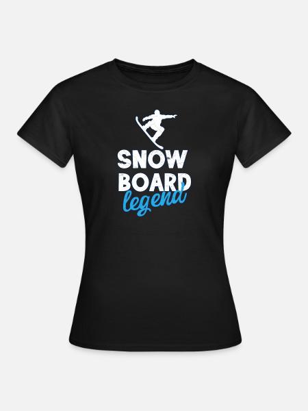 Snowboard Sport - Frauen T-Shirt - Schwarz
