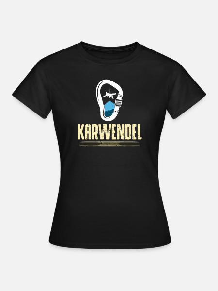 Karwendel - Bergsteigen, Wandern - Frauen T-Shirt - Schwarz