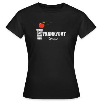 Ebbelwoi Frankfurt Hessen Apfelwein Äppelwoi - Frauen T-Shirt - Schwarz - Vorne - AI Model Female 172 dark (172cm)