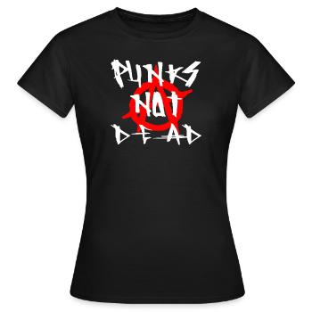 Punk's Not Dead - Frauen T-Shirt - Schwarz - Vorne - AI Model Female 172 dark (172cm)