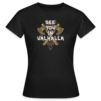 Rendez-vous à Valhalla Vikings Walhalla - T-shirt Femme - noir - Devant - AI Model Female 172 dark (172cm)