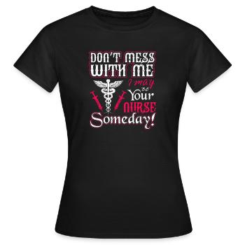 Krankenschwester Pflegekräfte Krankenhaus - Frauen T-Shirt - Schwarz - Vorne - AI Model Female 172 dark (172cm)