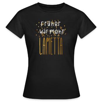 Früher Mehr Lametta Filmzitat Weihnachten Spruch - Frauen T-Shirt - Schwarz - Vorne - AI Model Female 172 dark (172cm)