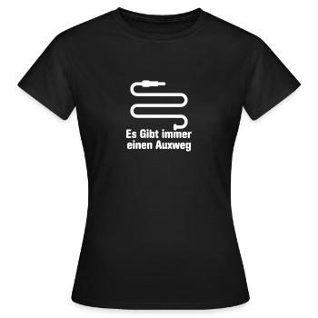 Auxweg - Kabel, Tontechniker - Frauen T-Shirt - Schwarz - Vorne - AI Model Female 172 dark (172cm)