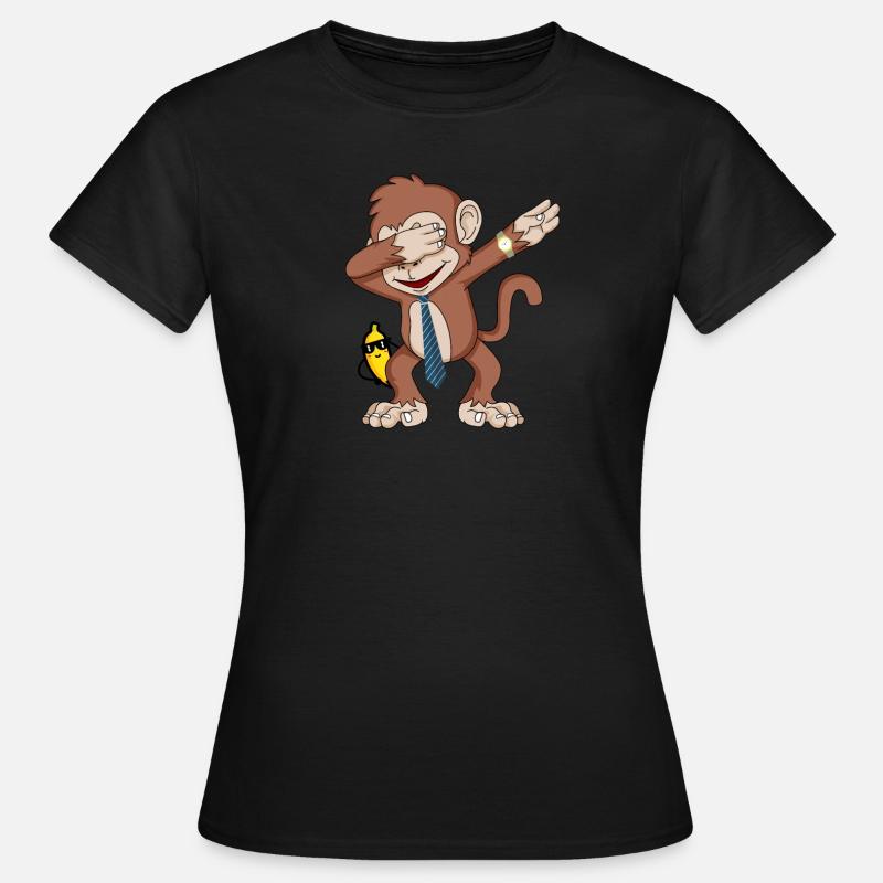 Monkey Dabbing Dab Dance Regalo di compleanno - Maglietta da donna - nero