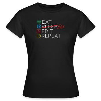Video Editor Mediengestalter Zitat - Frauen T-Shirt - Schwarz - Vorne - AI Model Female 172 dark (172cm)