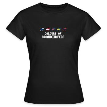 Couleurs de la Scandinavie - Scandinavie - T-shirt Femme - noir - Devant - AI Model Female 172 dark (172cm)