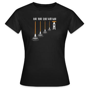 Râteau de jardinage jardinier après le travail bière drôle - T-shirt Femme - noir - Devant - AI Model Female 172 dark (172cm)