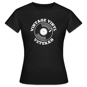 Vinyle vétéran disque vinyle vinyle platine - T-shirt Femme - noir - Devant - AI Model Female 172 dark (172cm)