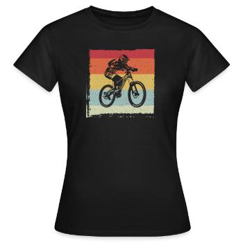 MTB Downhill - T-shirt Femme - noir - Devant - AI Model Female 172 dark (172cm)