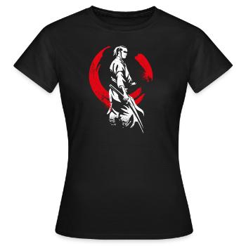 Samurai Ronin - Frauen T-Shirt - Schwarz - Vorne - AI Model Female 172 dark (172cm)