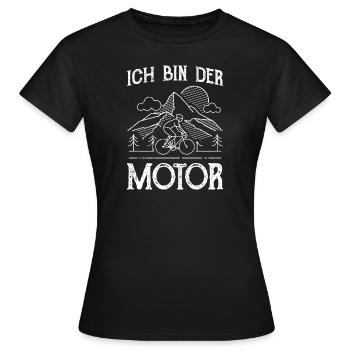 Ich bin der Motor - Frauen T-Shirt - Schwarz - Vorne - AI Model Female 172 dark (172cm)