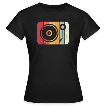 Vinly Disques vinyles - T-shirt Femme - noir - Devant - AI Model Female 172 dark (172cm)