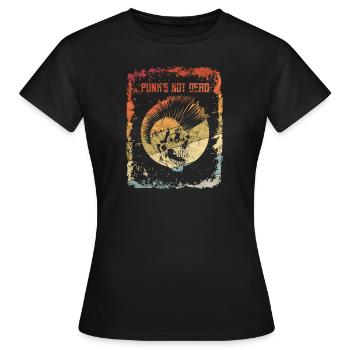 Punk's Not Dead Punk Rock Punker - Frauen T-Shirt - Schwarz - Vorne - AI Model Female 172 dark (172cm)