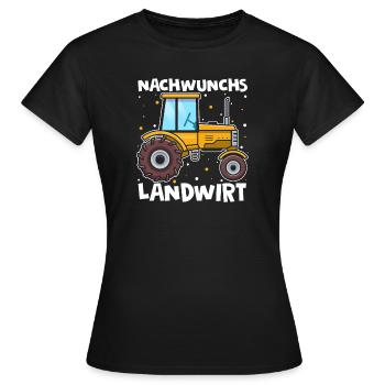 NACHWUCHS LANDWIRT - Frauen T-Shirt - Schwarz - Vorne - AI Model Female 172 dark (172cm)
