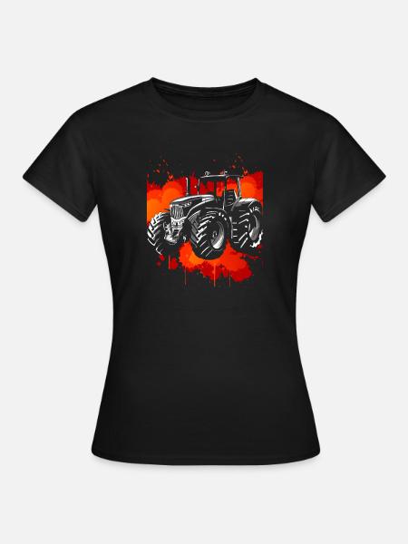 Traktor Retro Traktor Vintage Bauer Landwirt Trakt - Frauen T-Shirt - Schwarz
