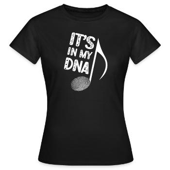 Musik DNA Note Musiker Orchester Dirigent Chor - Frauen T-Shirt - Schwarz - Vorne - AI Model Female 172 dark (172cm)