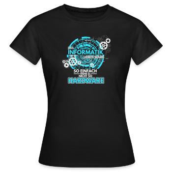 Informatik Programmierer Informatiker Hardware Sof - Frauen T-Shirt - Schwarz - Vorne - AI Model Female 172 dark (172cm)