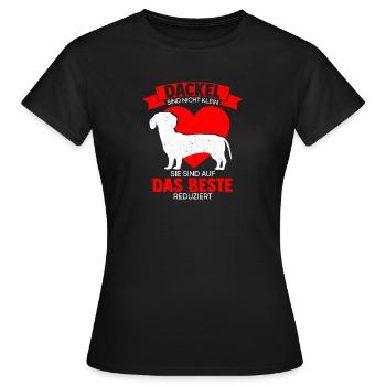 Dackel sind auf das Beste Reduziert Dackel Geschen - Frauen T-Shirt - Schwarz - Vorne - AI Model Female 172 dark (172cm)