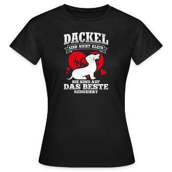 Dackel sind auf das Beste Reduziert Dackel Geschen - Frauen T-Shirt - Schwarz - Vorne - AI Model Female 172 dark (172cm)