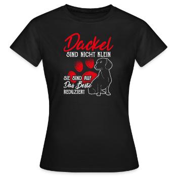 Dackel sind auf das Beste Reduziert Dackel Geschen - Frauen T-Shirt - Schwarz - Vorne - AI Model Female 172 dark (172cm)