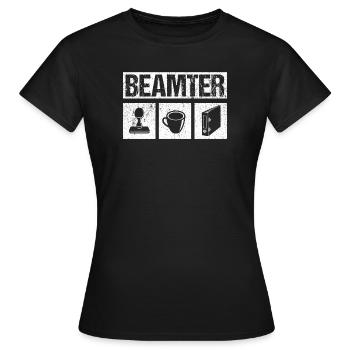 Beamter Beamtin Geschenk Verbeamtet Beamter - Frauen T-Shirt - Schwarz - Vorne - AI Model Female 172 dark (172cm)