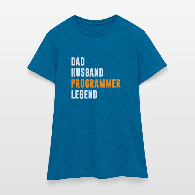 Papa Mari Programmeur Legend Coder Coding T-shirt Femme