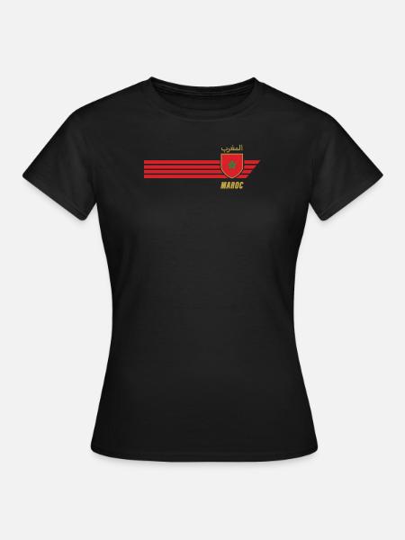 Maroc Maillot de fan de football des Lions marocains - T-shirt Femme - noir