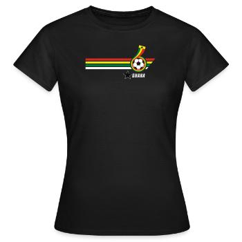 Ghana Black Stars Ghanaisch Fussball Fan Trikot - Frauen T-Shirt - Schwarz - Vorne - AI Model Female 172 dark (172cm)