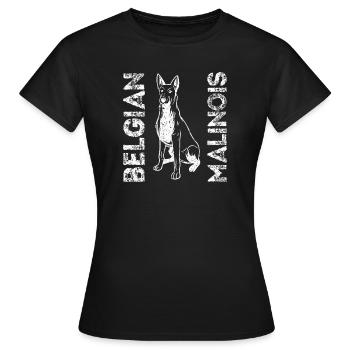Belgian Malinois Hunde - Frauen T-Shirt - Schwarz - Vorne - AI Model Female 172 dark (172cm)