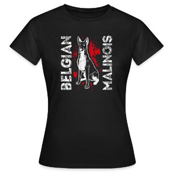 Belgian Malinois Hunde - Frauen T-Shirt - Schwarz - Vorne - AI Model Female 172 dark (172cm)
