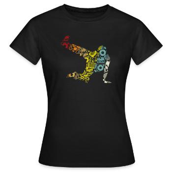 Breakdance Sillhouette Street Dance Breakdance Ges - Frauen T-Shirt - Schwarz - Vorne - AI Model Female 172 dark (172cm)