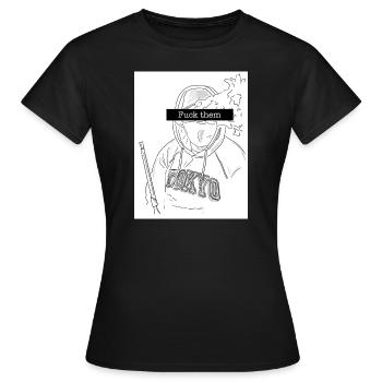 Fuck them (Baise-les) - T-shirt Femme - noir - Devant - AI Model Female 172 dark (172cm)