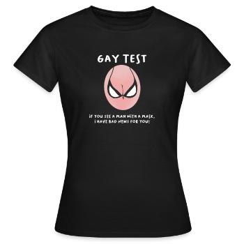 Gay Test - Frauen T-Shirt - Schwarz - Vorne - AI Model Female 172 dark (172cm)