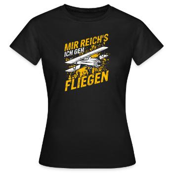Helikopter Hubschrauber Spruch Abheben Flugzeug He - Frauen T-Shirt - Schwarz - Vorne - AI Model Female 172 dark (172cm)