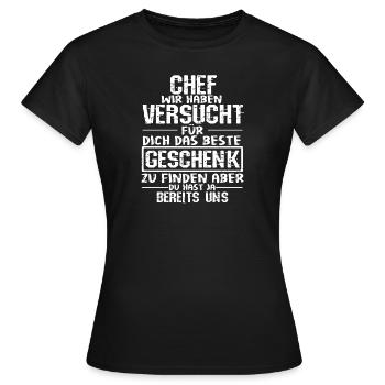 Bester Chef Der Welt Arbeitgeber Arbeit Geschenk B - Frauen T-Shirt - Schwarz - Vorne - AI Model Female 172 dark (172cm)