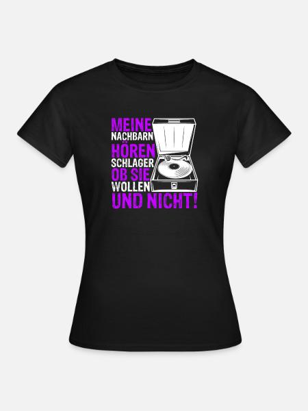Schlager Schlagermusik Musik Schlagerparty Schlage - Frauen T-Shirt - Schwarz